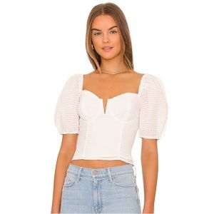 ASTR the label white daydreamer top white L from revolve